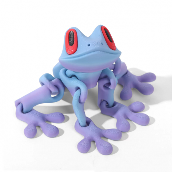 3D Printed Magnetic Frog Refrigerator Magnet - Winter