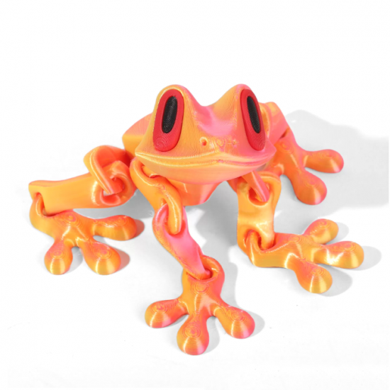 3D Printed Magnetic Frog Refrigerator Magnet - Gold Pink 3D Printed Magnetic Frog Refrigerator Magnet - Gold Pink