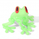 3D Printed Magnetic Frog Glow In The Dark Refrigerator Magnet - Green