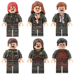 6 Pcs Zombie Building Blocks Mini Figures Compatible with LEGO