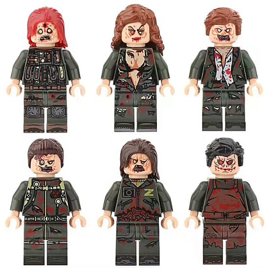 6 Pcs Zombie Building Blocks Mini Figures Compatible with LEGO 6 Pcs Zombie Building Blocks Mini Figures Compatible with LEGO