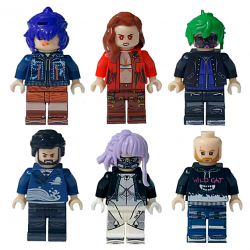 6 Pcs Zombie Hunter Building Blocks Mini Figures Compatible with LEGO