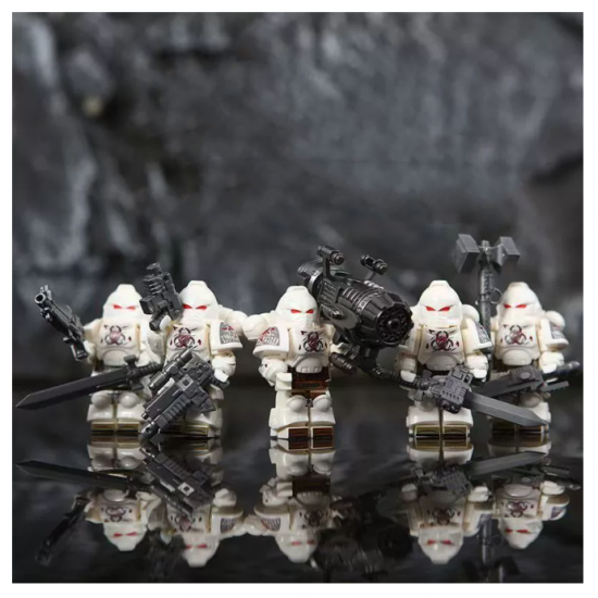 5 Pcs Zombie Dark Sanctuary Legion Building Blocks Compatible with LEGO - White