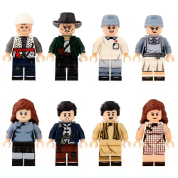 8 Pcs Ordinary People Building Blocks Mini Figures Compatible with LEGO - A