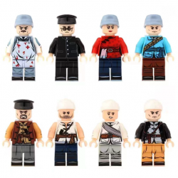 8 Pcs Ordinary People Building Blocks Mini Figures Compatible with LEGO - B