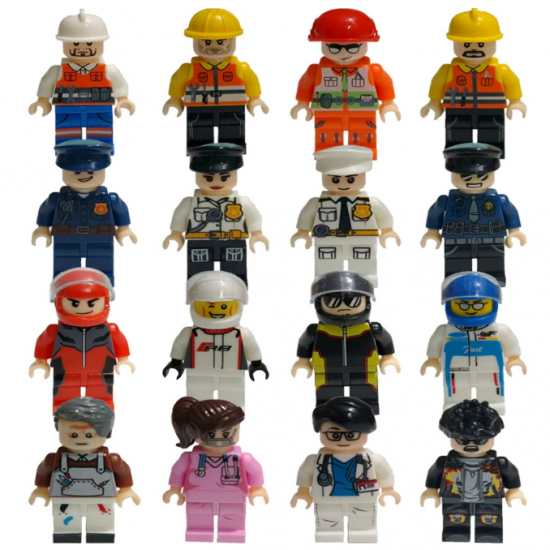 16 Pcs Uniform People Building Blocks Mini Figures Compatible with LEGO 16 Pcs Uniform People Building Blocks Mini Figures Compatible with LEGO