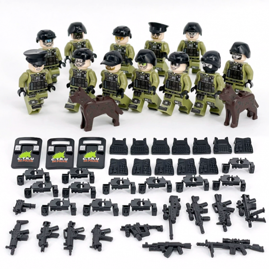 Hong Kong SWAT Military Police Building Block Kit for Kids - M8011 Hong Kong SWAT Military Police Building Block Kit for Kids - M8011