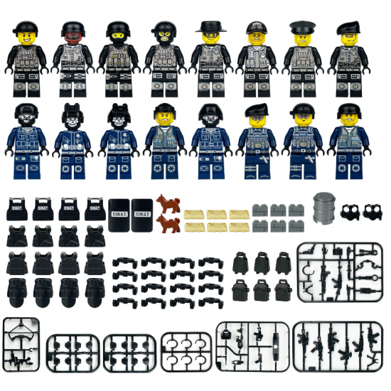 SWAT Military Police Building Block Kit for Kids - 1632 SWAT Military Police Building Block Kit for Kids - 1632
