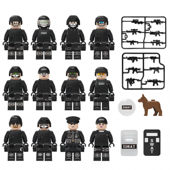 SWAT Military Police Building Block Kit for Kids - M8002 SWAT Military Police Building Block Kit for Kids - M8002
