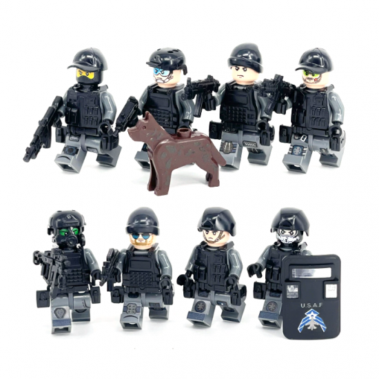 SWAT United States Air Force Military Police Building Block Kit for Kids - M8012