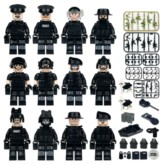 SWAT Military Police Building Block Kit for Kids - M8113 SWAT Military Police Building Block Kit for Kids - M8113