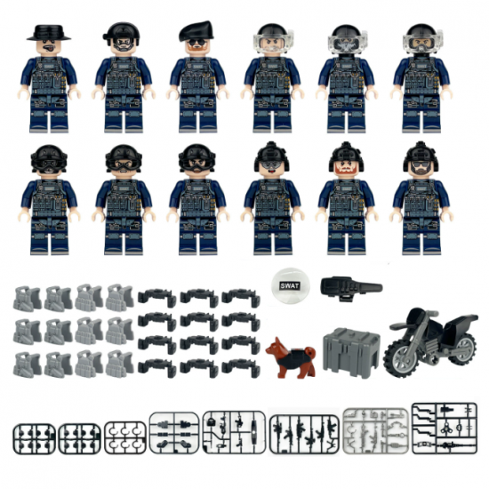 SWAT Military Police Building Block Kit for Kids - M8131 SWAT Military Police Building Block Kit for Kids - M8131
