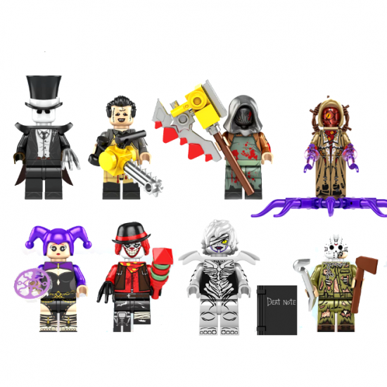 8 Pcs Halloween Series Horror Movie Building Blocks Mini Figures KF6173 8 Pcs Halloween Series Horror Movie Building Blocks Mini Figures KF6173