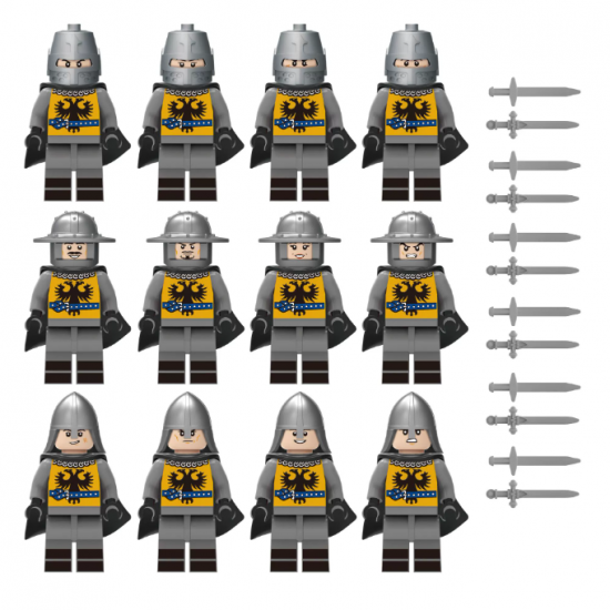 8 Pcs Medieval Soldier Knights Building Blocks Mini Figures M1806 8 Pcs Medieval Soldier Knights Building Blocks Mini Figures M1806