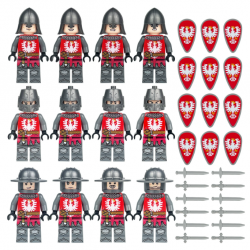 8 Pcs Medieval Soldier Knights Building Blocks Mini Figures M1811