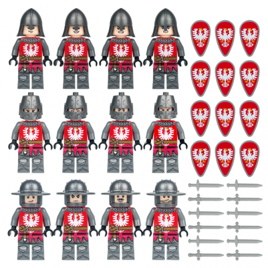 8 Pcs Medieval Soldier Knights Building Blocks Mini Figures M1811 8 Pcs Medieval Soldier Knights Building Blocks Mini Figures M1811