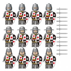 8 Pcs Medieval Soldier Knights Building Blocks Mini Figures M1812