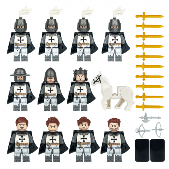8 Pcs Medieval Soldier Knights Building Blocks Mini Figures M1623 8 Pcs Medieval Soldier Knights Building Blocks Mini Figures M1623