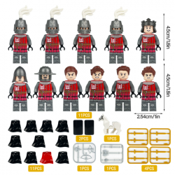 8 Pcs Medieval Soldier Knights Building Blocks Mini Figures M1624