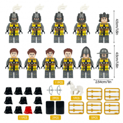 8 Pcs Medieval Soldier Knights Building Blocks Mini Figures M1628