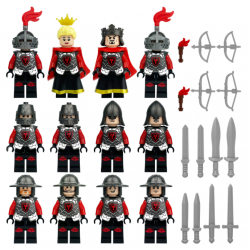 8 Pcs Medieval Soldier Knights Building Blocks Mini Figures M8180