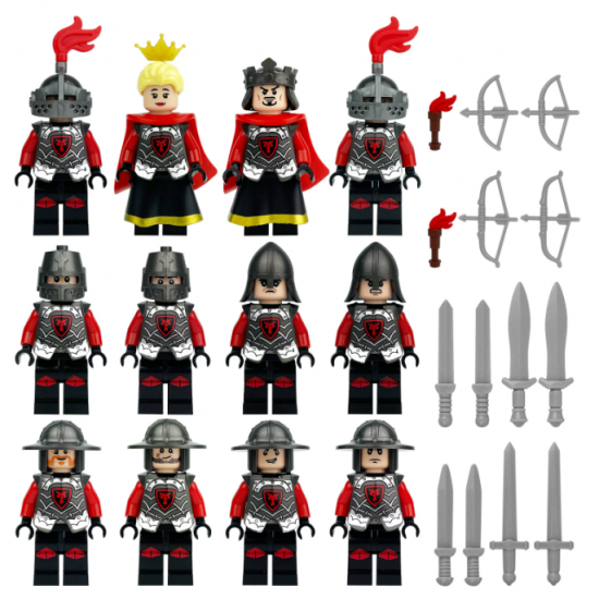 8 Pcs Medieval Soldier Knights Building Blocks Mini Figures M8180 8 Pcs Medieval Soldier Knights Building Blocks Mini Figures M8180