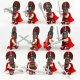 12 Pcs Ancient Roman Soldier Building Blocks Mini Figures M1641