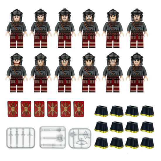 12 Pcs Ancient Roman Soldier Building Blocks Mini Figures M8159 12 Pcs Ancient Roman Soldier Building Blocks Mini Figures M8159