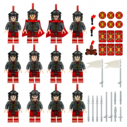 12 Pcs Ancient Roman Soldier Building Blocks Mini Figures M8174