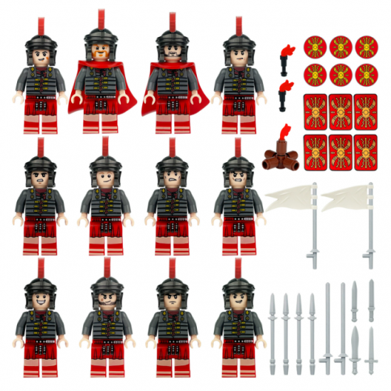 12 Pcs Ancient Roman Soldier Building Blocks Mini Figures M8174 12 Pcs Ancient Roman Soldier Building Blocks Mini Figures M8174