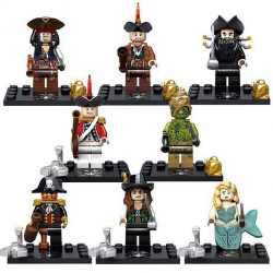 8 Pcs Pirate Building Blocks Mini Figures 518