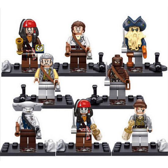 8 Pcs Pirate Building Blocks Mini Figures 515