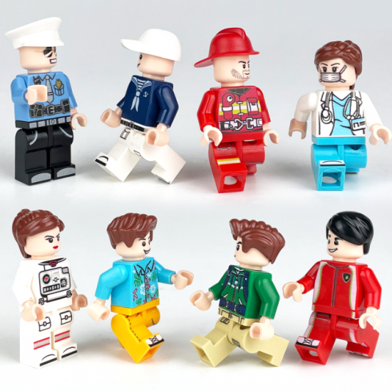 8 Pcs Mini Figures People Building Blocks M1636
