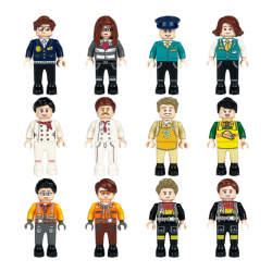12 Pcs Mini Figures People Building Blocks M8063