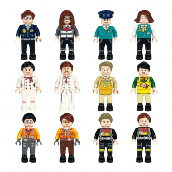 12 Pcs Mini Figures People Building Blocks M8063 12 Pcs Mini Figures People Building Blocks M8063
