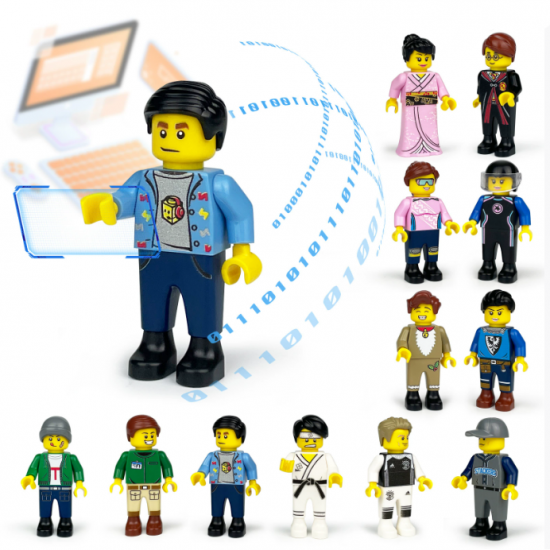 12 Pcs Mini Figures People Building Blocks M8076 12 Pcs Mini Figures People Building Blocks M8076