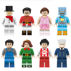 8 Pcs Mini Figures People Building Blocks M8073