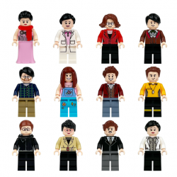 12 Pcs Mini Figures People Building Blocks M8125