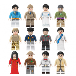 12 Pcs Mini Figures People Building Blocks M8017