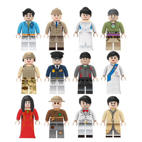 12 Pcs Mini Figures People Building Blocks M8017 12 Pcs Mini Figures People Building Blocks M8017