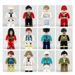 12 Pcs Mini Figures People Building Blocks M8018