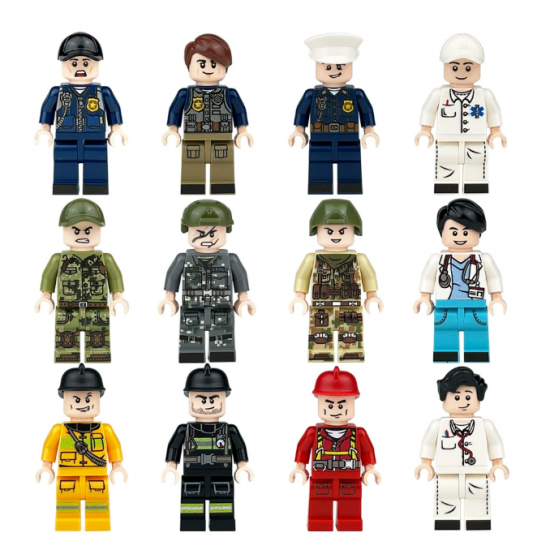 12 Pcs Mini Figures People Building Blocks M1803 12 Pcs Mini Figures People Building Blocks M1803