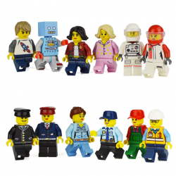 12 Pcs Mini Figures People Building Blocks LW005