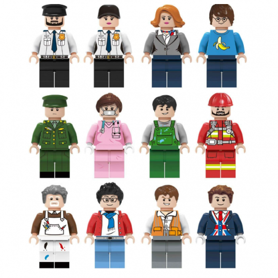 12 Pcs Mini Figures People Building Blocks LW007 12 Pcs Mini Figures People Building Blocks LW007