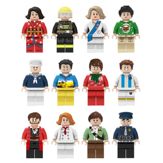 12 Pcs Mini Figures People Building Blocks LW008 12 Pcs Mini Figures People Building Blocks LW008