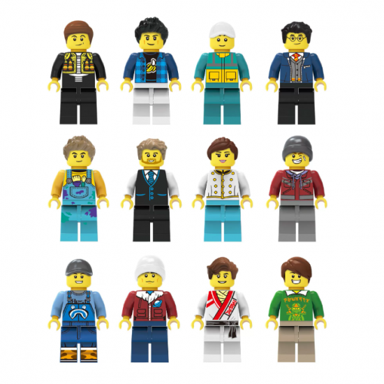 12 Pcs Mini Figures People Building Blocks M8096 12 Pcs Mini Figures People Building Blocks M8096