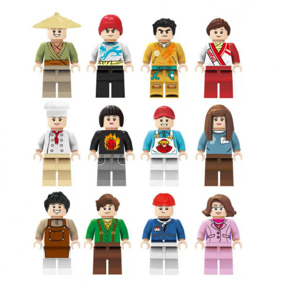 12 Pcs Mini Figures People Building Blocks M8100 12 Pcs Mini Figures People Building Blocks M8100