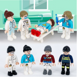 8 Pcs Mini Figures Doctor Nurse Building Blocks M8001