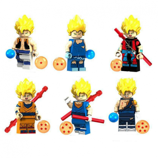 6 Pcs Mini Figures Dragon Ball Building Blocks 6 Pcs Mini Figures Dragon Ball Building Blocks