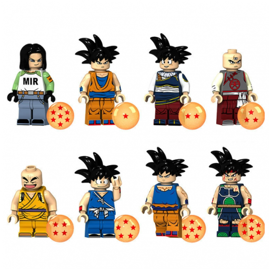 8 Pcs Mini Figures Dragon Ball Building Blocks A 8 Pcs Mini Figures Dragon Ball Building Blocks A
